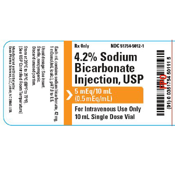 Carbonate Injection Sodium Bicarbonate 4.2% Injection Single-Dose Vials 10 mL ...