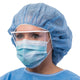 Face Mask ASTM Level 3 Procedure Mask, Ear Loop-Style with Anti-Fog Face Shield, 50/Box