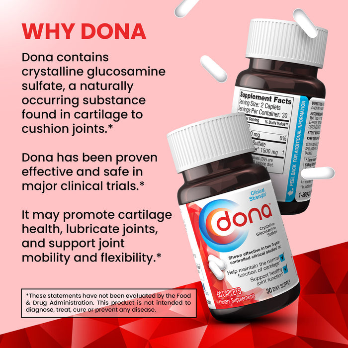 Features for DONA Crystalline Glucosamine Sulfate Tablets