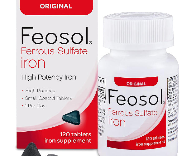 Feosol Ferrous Sulfate Iron Supplement Tablets 120 count — Mountainside ...