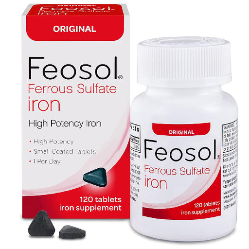 Shop for Feosol Ferrous Sulfate Iron Supplement Tablets 120 count used for Iron Deficiency Treatment