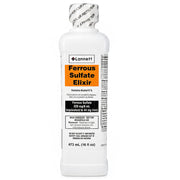 Ferrous Sulfate Elixir Liquid Iron Supplement 473 mL