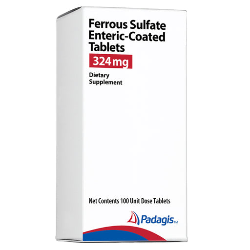 Ferrous Sulfate Enteric-Coated Tablets 324 mg Oral Iron Supplement