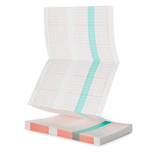 Fetal Monitor Recording Chart Paper, Z-Fold Red Grid by Cooper Surgical 902304