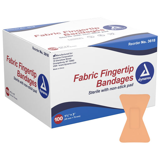 Fingertip Adhesive Bandaids by Dynarex 3618