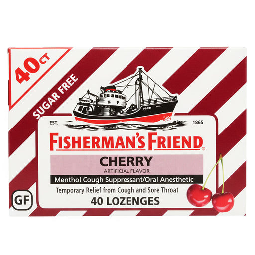 Fisherman's Friend Sugar Free Cough Lozenges. Cherry Flavor. 40 Per box.