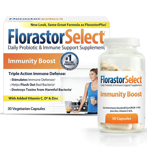 Florastor Select Daily Probiotic Plus Immunity Booster 30 Count