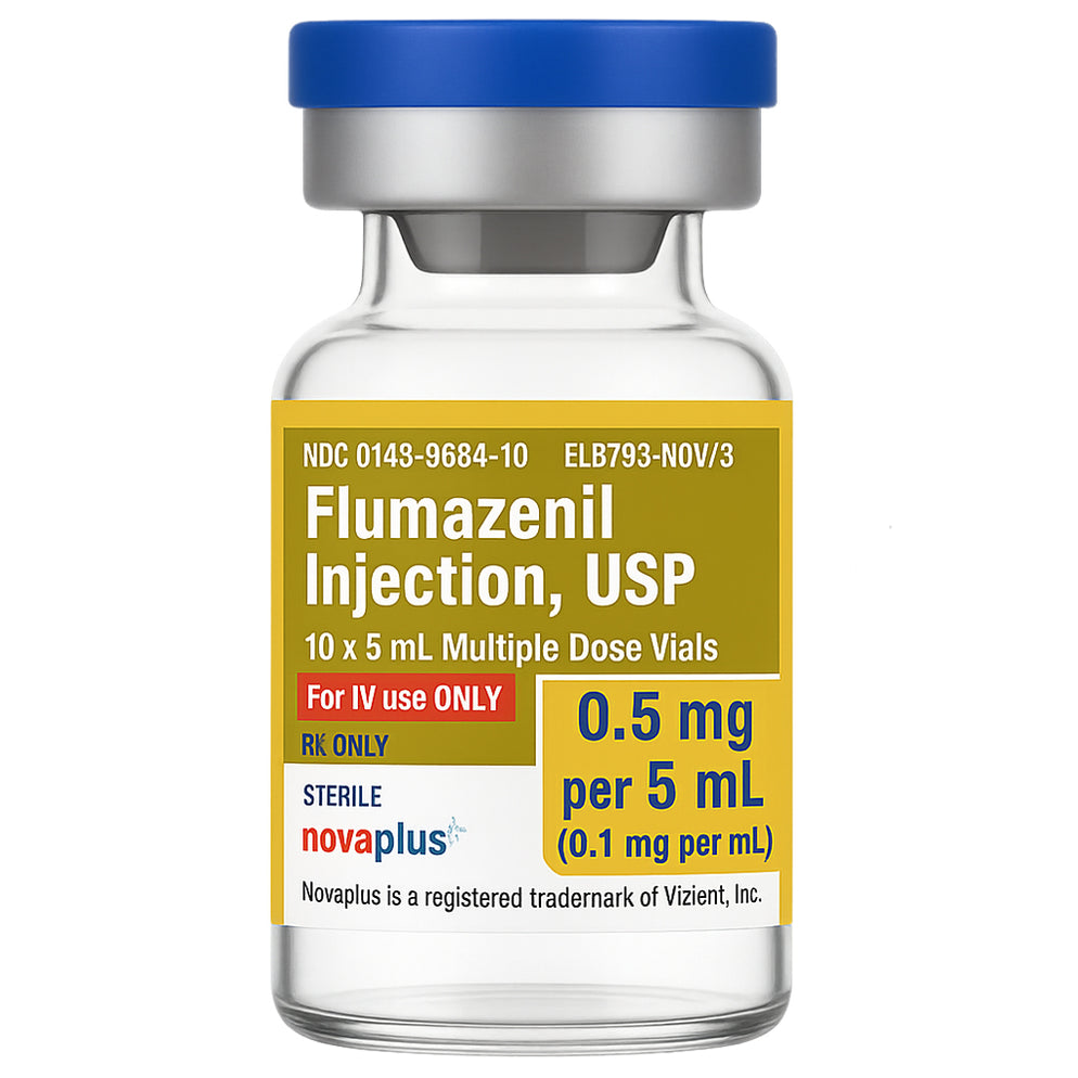 Flumazenil for Injection 5 mL Multiple Dose Vials 1.0 mg/mL, 10/Box ...