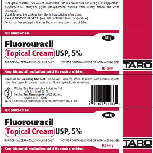 Fluorouracil Topical Cream 5%, 40 gram