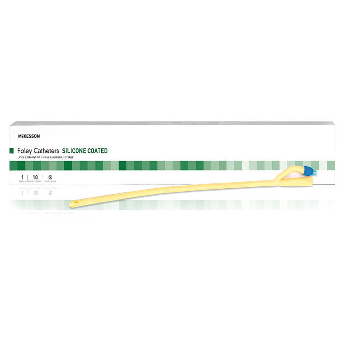 Foley Catheter, Standard 2-Way 5 cc Silicone Coated Latex with Straight Tip, Sterile