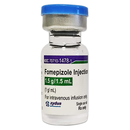 Fomepizole injection 1.5gm/1.5mL Single-Dose Vials 1 gram Vial by Zydus 