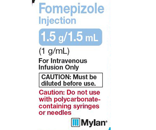 Fomepizole injection 1.5gm/1.5mL Vial by Mylan Institutional ...