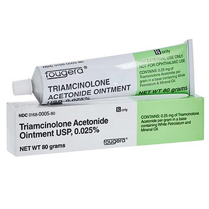 Triamcinolone Acetonide Cream 0.025 by Fogera 80 Gram Tube