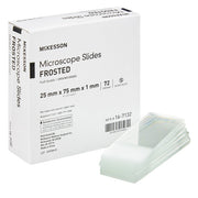 Frosted-Edge Glass Microscope Slides, Ground Edges, 1 mm Thick