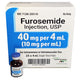 Furosemide Injection 40 mg Per 4 mL by Meitheal 4 mL x 25/Pack (RX)