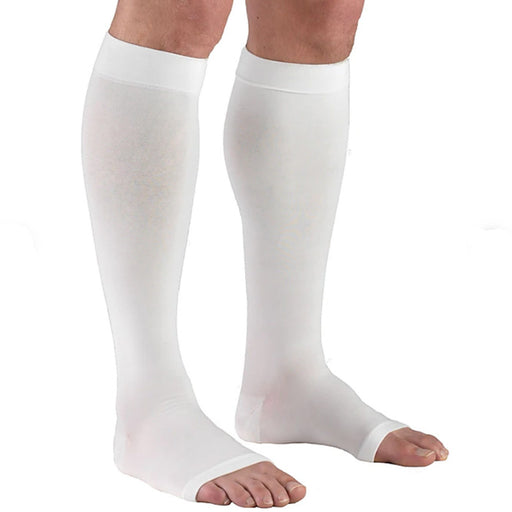 Futuro Anti-Embolism Stocking Knee Length White Open Toe
