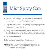 Directions on How to use Gebauer Ethyl Chloride Spray