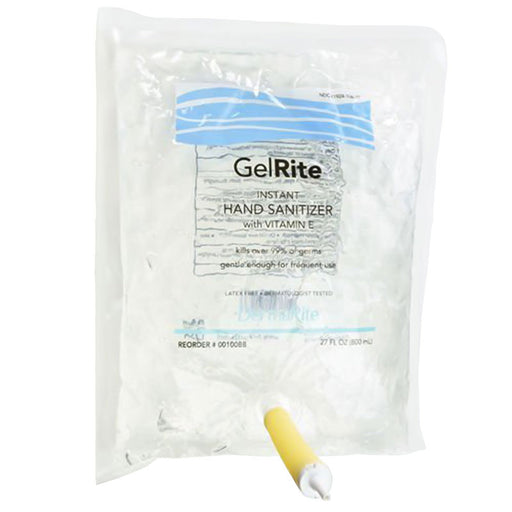 Gelrite Hand Sanitizer Dispenser Bag Refills 800 mL by Dermarite 00100BB