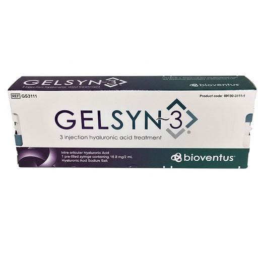 Gelsyn-3 Injection Syringes Bioventus GS3111. Hyaluronic Acid Knee Injection Treatments.