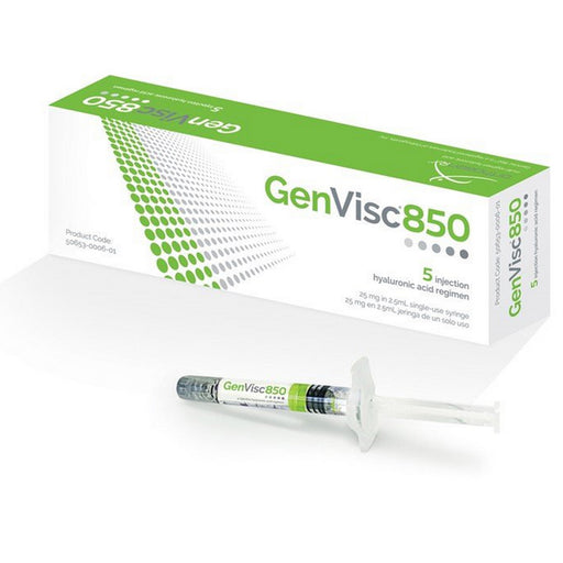 Buy OrthogenRX Inc GenVisc 850 Injection Prefilled Syringe Hyaluronic Acid Regimen 10 mg/mL 2.5 mL  online at Mountainside Medical Equipment