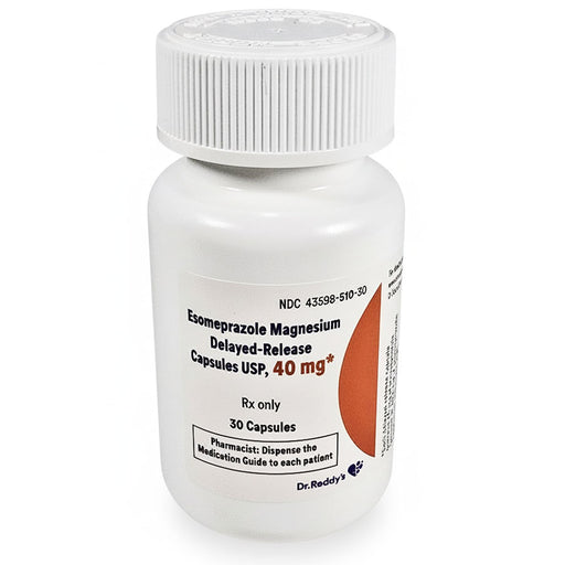 Generic Nexium Esomeprazole Magnesium 40 mg Dr Reddys 43598-0510-30
