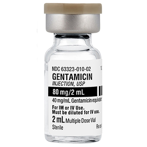 Buy Fresenius Kabi Gentamicin Sulfate for Injection Multiple Dose Vials 80 mg in 2mL Vials, 25/Tray  online at Mountainside Medical Equipment