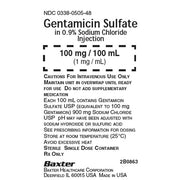 Buy Baxter IV Systems Gentamicin Sulfate in 0.9% Sodium Chloride IV Solution Bags Injection 100 mg in 100 mL VIAFLEX Plus Bags, 24/Case  online at Mountainside Medical Equipment