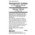 IV Bags, Gentamicin Sulfate in 0.9% Sodium Chloride IV Solution Bags Injection 120 mg in 100 mL VIAFLEX Plus Bags, 24/Case