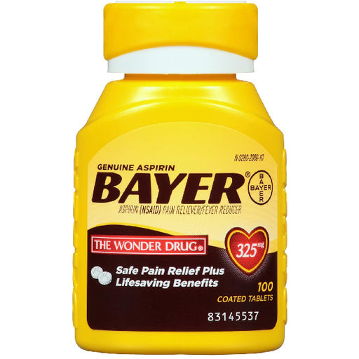 Buy Bayer Healthcare Genuine Bayer Aspirin 325mg with EZ Grip Cap, 100 Tablets  online at Mountainside Medical Equipment