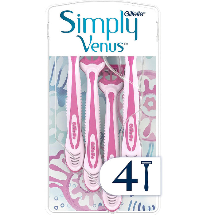 Proctor Gamble Consumer Gillette Simply Venus Disposable Razors 4 Pack | Buy at Mountainside Medical Equipment 1-888-687-4334