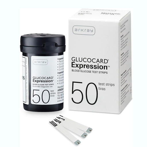 Glucocard  Expression Blood Glucose Test Strips 50 Count Arkray