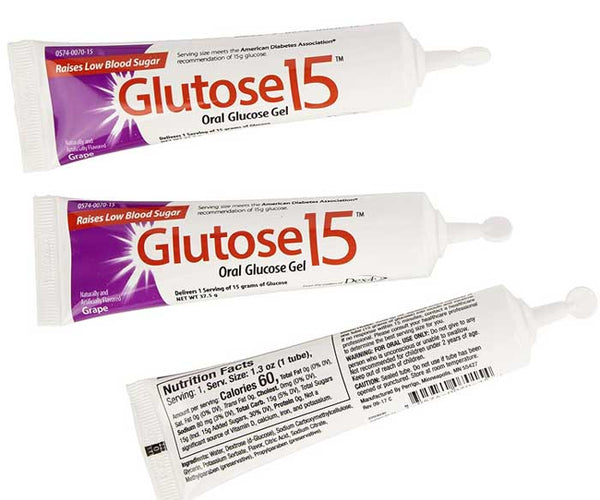 glutathione dextrose Glutose 15 Oral Glucose Gel Grape Flavored — Mountainside Medical Format:50ml