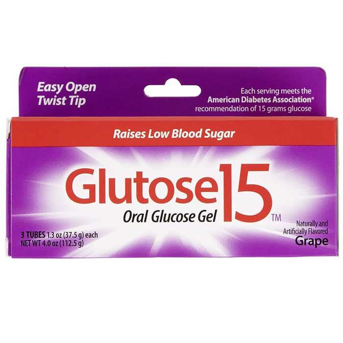 Glutose 15 Oral Glucose Gel Grape Flavored
