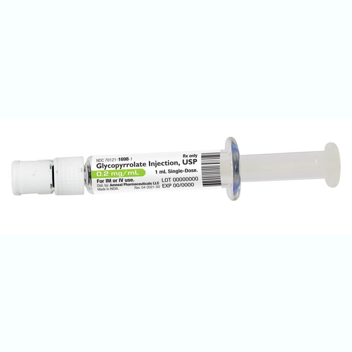 b12 injection prefilled syringe Glycopyrrolate Prefilled Syringe 0.2 mg/mL by Amneal — Mountainside Medical