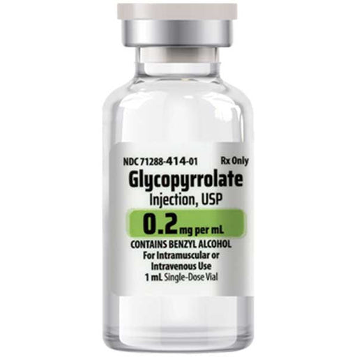 Glycopyrrolate for Injection 0.2 mg per 1 mL Single-Dose Vial 1 mL 