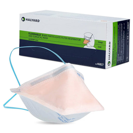 Fluidshield N95 Surgical Respirator Face Masks, SO Soft Lining, Small 35/box; breathable, protective wear.