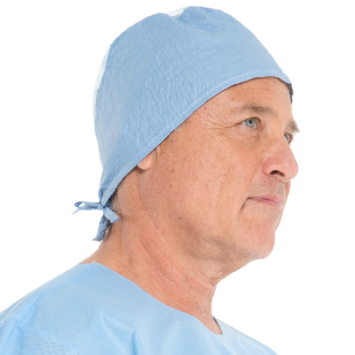 O&M Halyard Halyard Surgeons Cap with Ties, Blue Color 100/Case | Buy at Mountainside Medical Equipment 1-888-687-4334