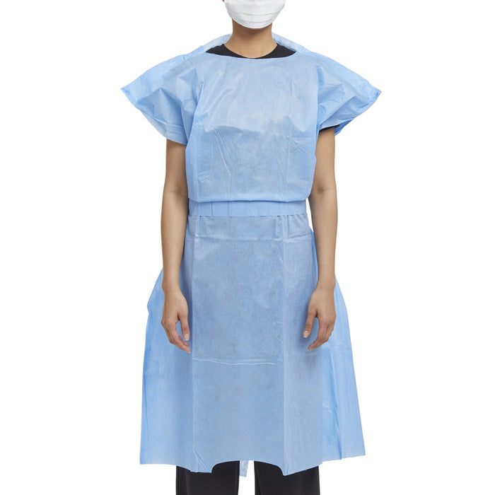 Halyard Patient Exam Gowns Blue Disposable — Mountainside Medical