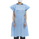 Halyard Patient Exam Gowns Blue Disposable One Size Fits Most, 10/Box