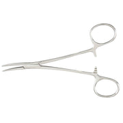 Hemostatic Kelly Forceps 5.5 inch Stainless Steel with Locking Finger Ring Handle.