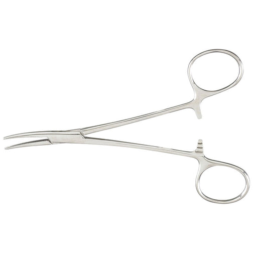 Hemostatic Kelly Forceps 5.5 inch Stainless Steel with Locking Finger Ring Handle.