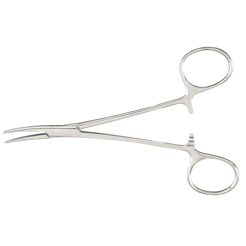 Hemostatic Kelly Forceps 5.5 inch Stainless Steel with Locking Finger Ring Handle.