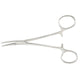 Kelly Hemostatic Forceps 5.5 inch Stainless Steel with Locking Finger Ring Handle Curved Serrated Tips