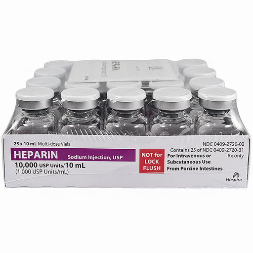 Heparin Sodium Injection 10,000 USP Multiple-Dose Glass Fliptop Vials 10 mL by Pfizer