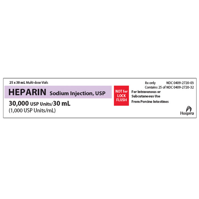 Heparin Sodium Injection 30000 Units Per 30 mL Multiple-Dose Vials 30 mL