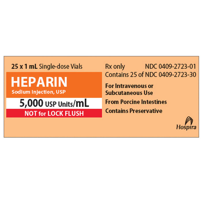 Heparin Sodium Injection 5000 Units Per 1 mL Single-Dose — Mountainside ...
