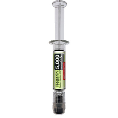 Heparin Sodium Injection Prefilled Syringes 5000 Units Per 1 mL by Meitheal Pharmaceutical