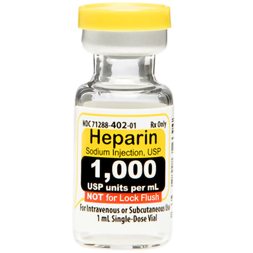 Heparin Sodium Injection USP 1000 Units Per 1 mL Single Dose Vials