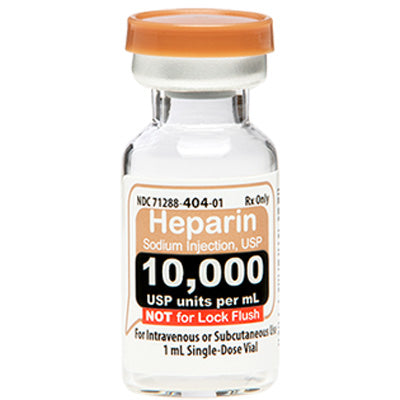 Heparin Sodium Injection USP 10000 Units Per 1 mL Single Dose Vials 1 mL