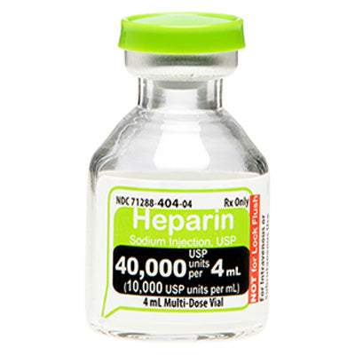 Heparin Sodium Injection USP 40000 Units Per 4 mL Multiple Dose Vials
